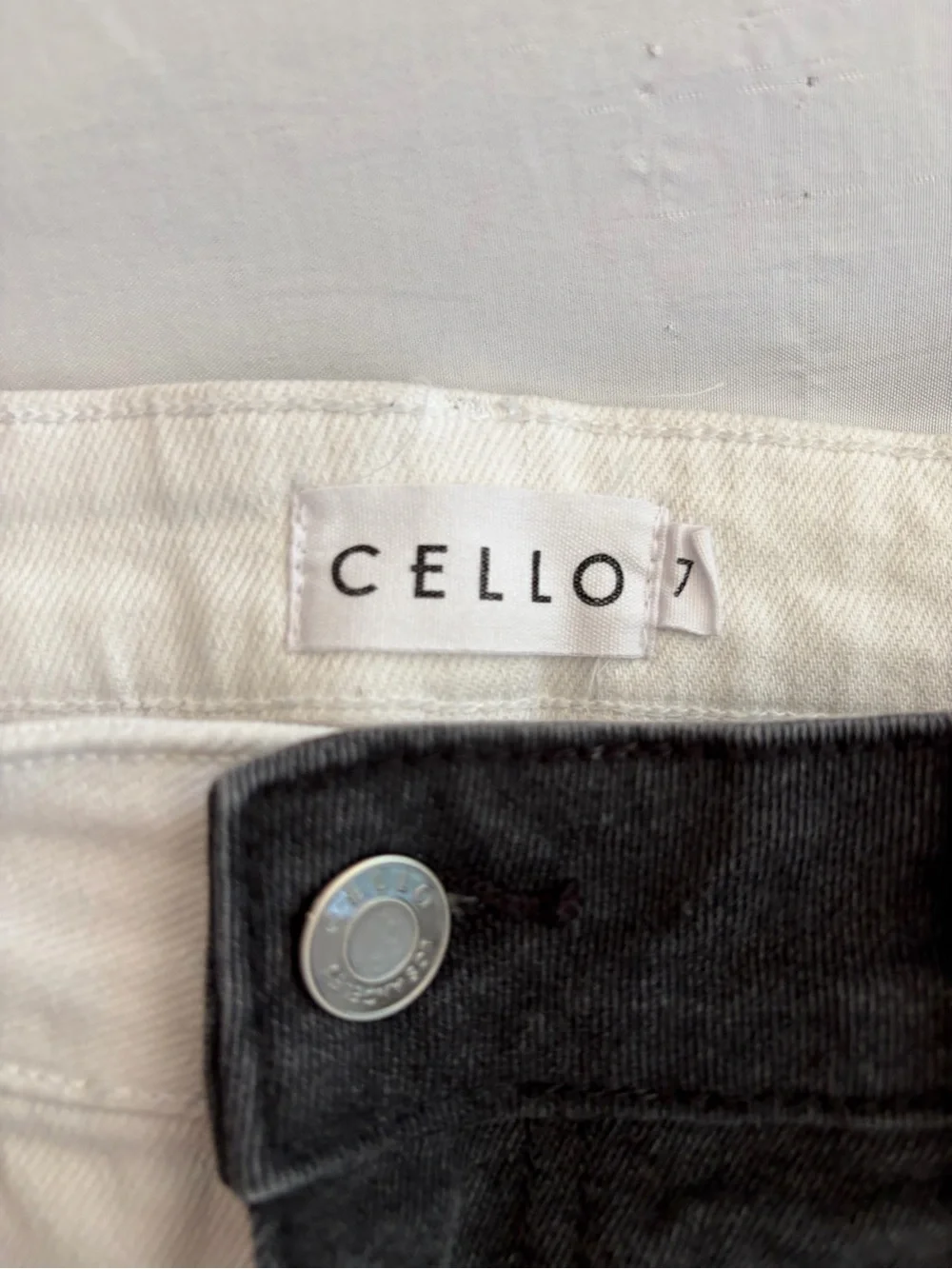 Cello White and Black Two-Tone Jeans